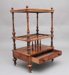 19th Century Burr Walnut Canterbury