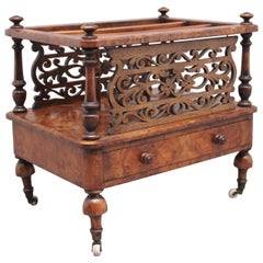 19th Century burr walnut Canterbury