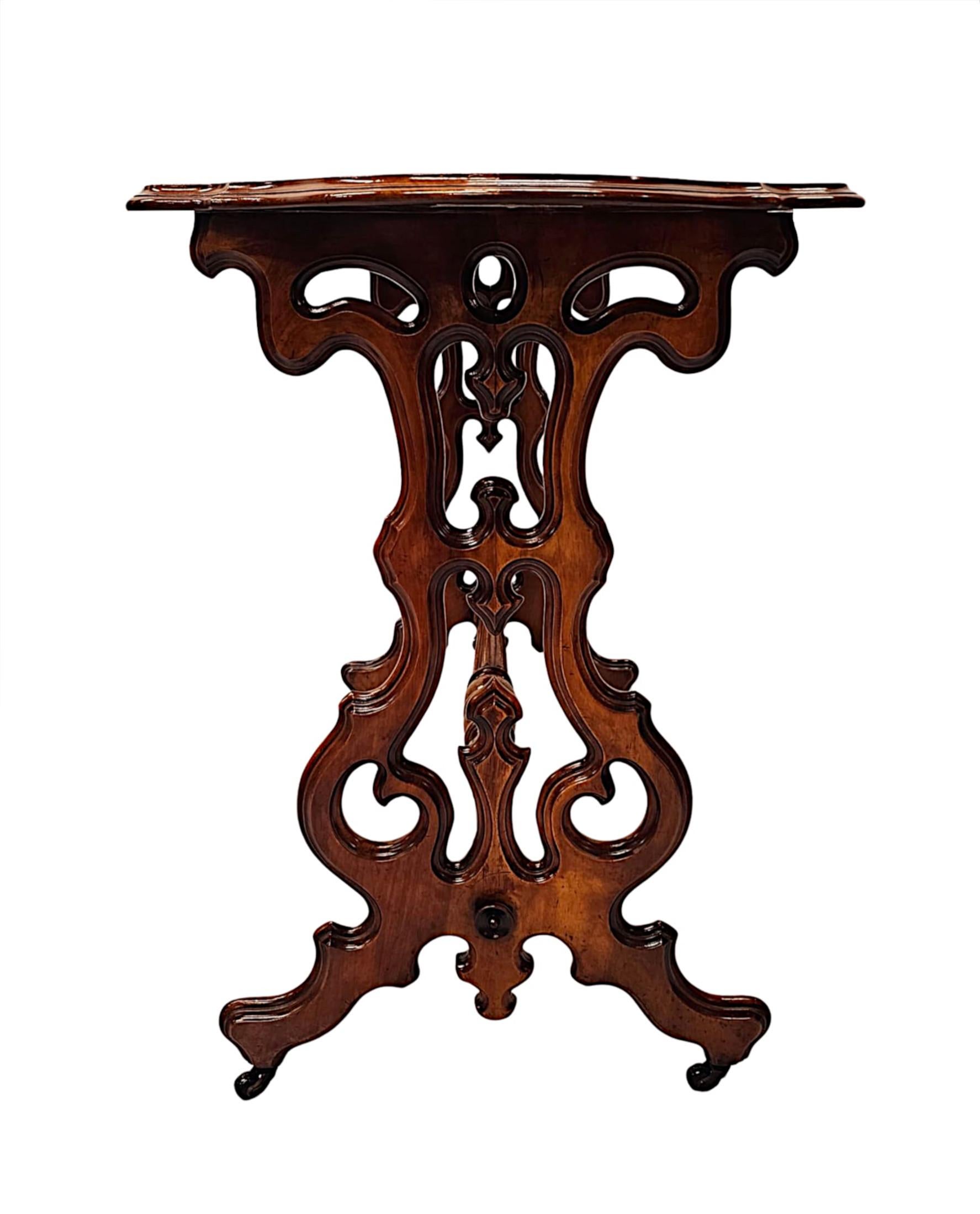 19th Century Burr Walnut Centre or Side Table For Sale 1