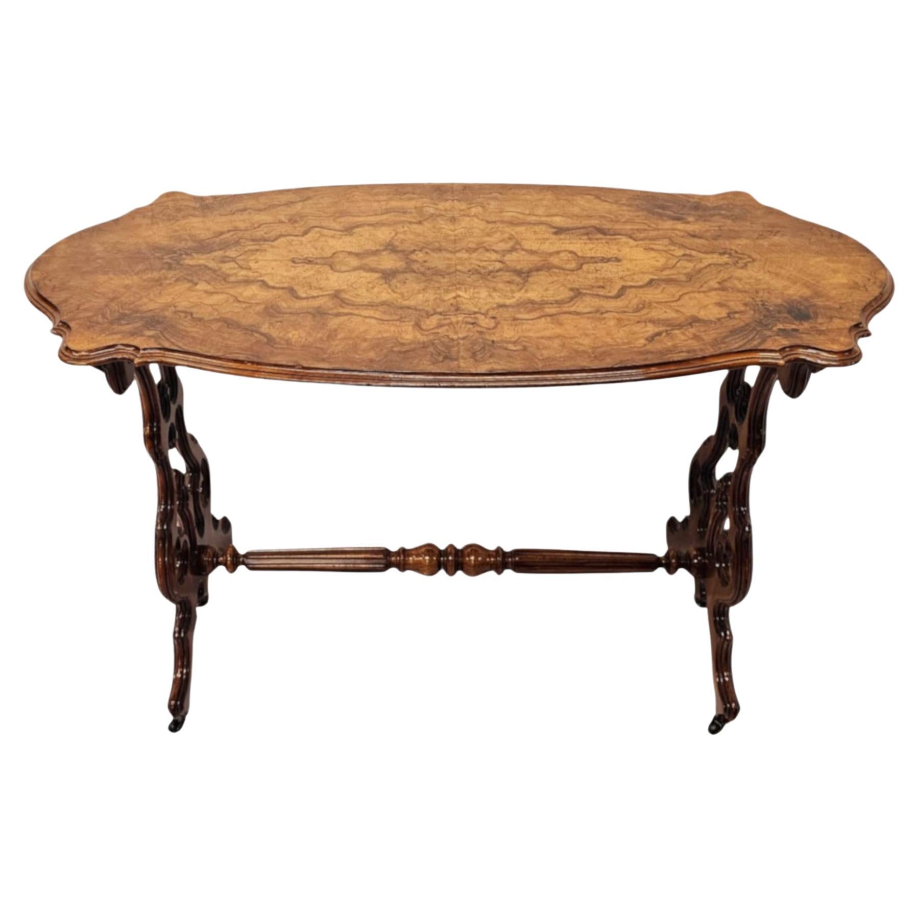 19th Century Burr Walnut Centre or Side Table