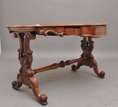 19th Century burr walnut centre table