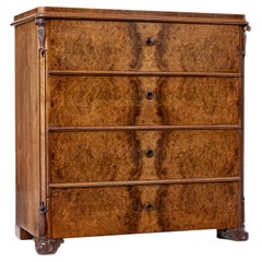 Antique 19th century burr walnut chest of drawers