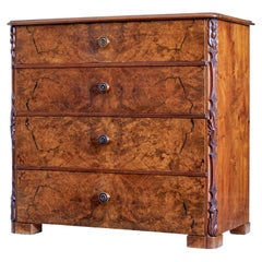 Antique 19th Century burr walnut chest of drawers