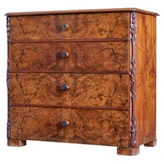 19th Century burr walnut chest of drawers