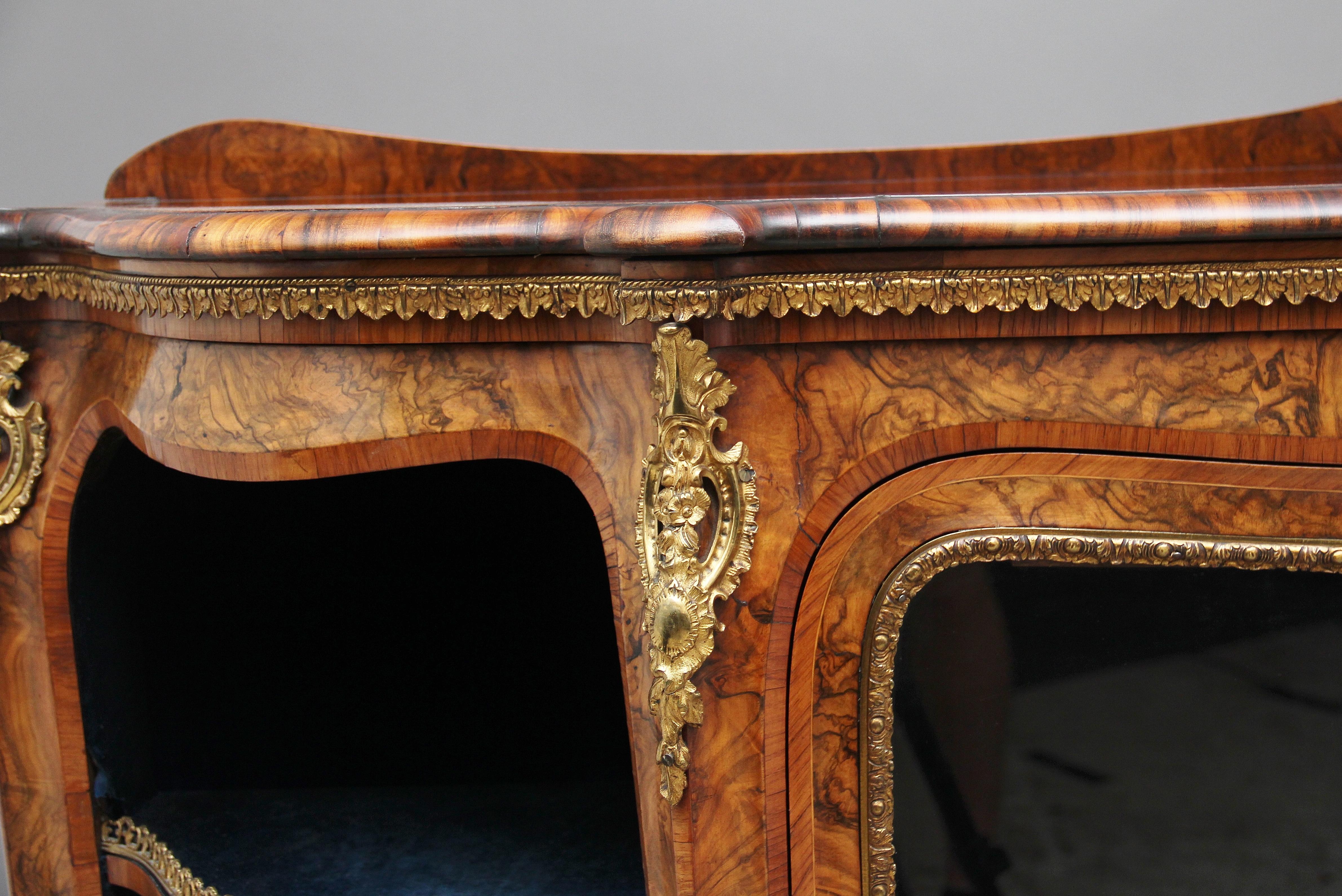 19th Century Burr Walnut Credenza For Sale 8