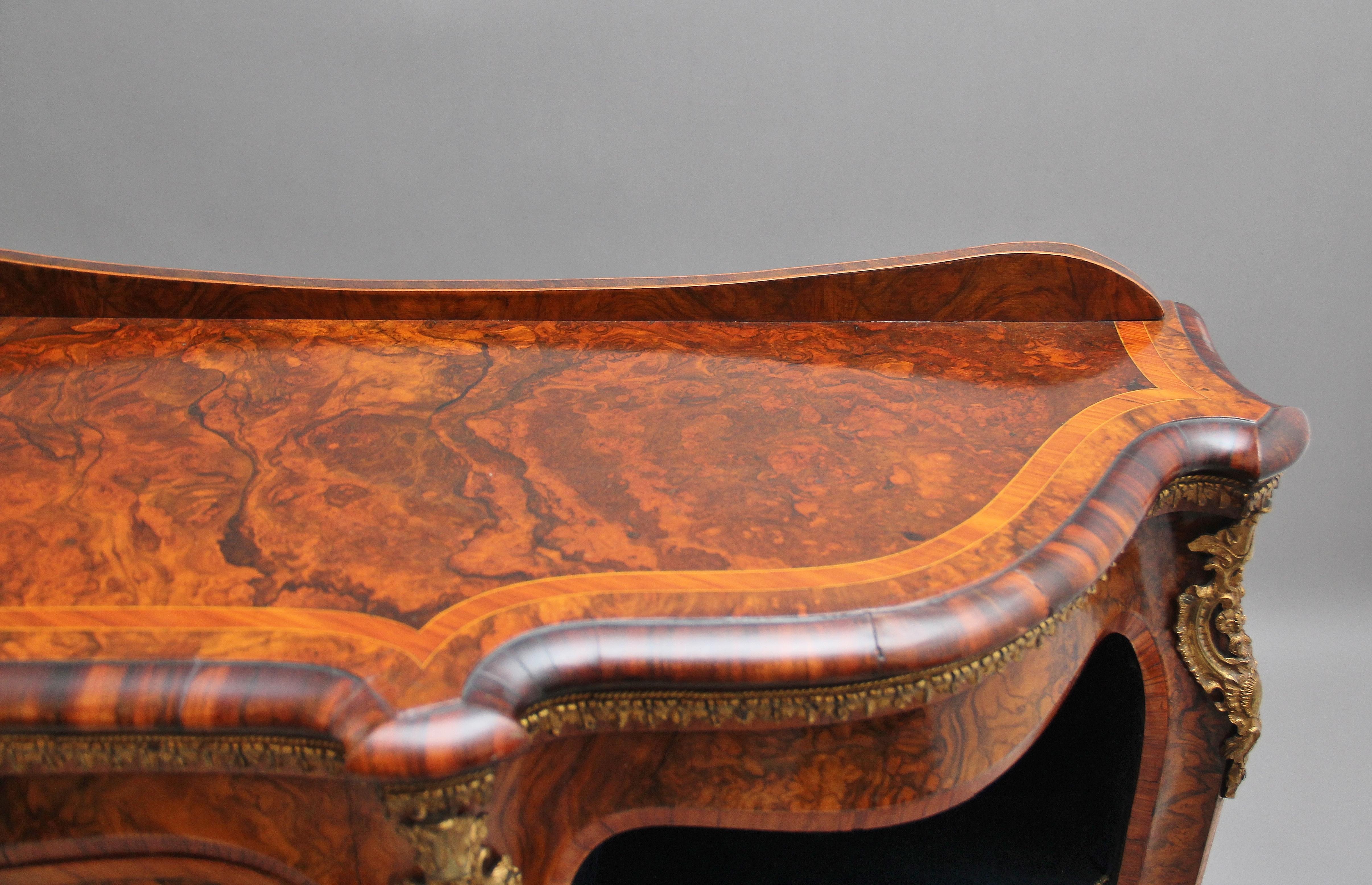 19th Century Burr Walnut Credenza For Sale 13