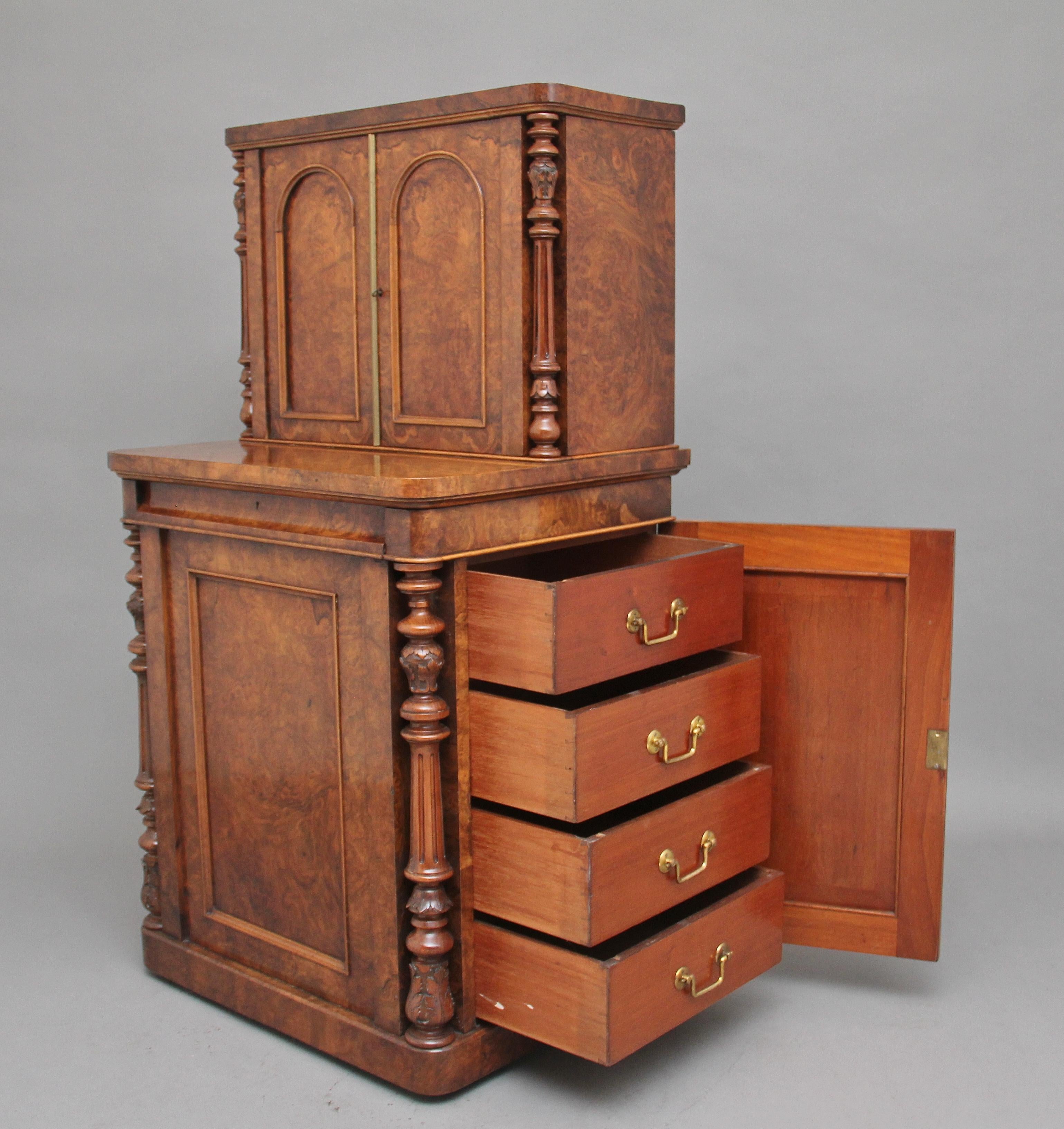19th Century Burr Walnut Desk 4