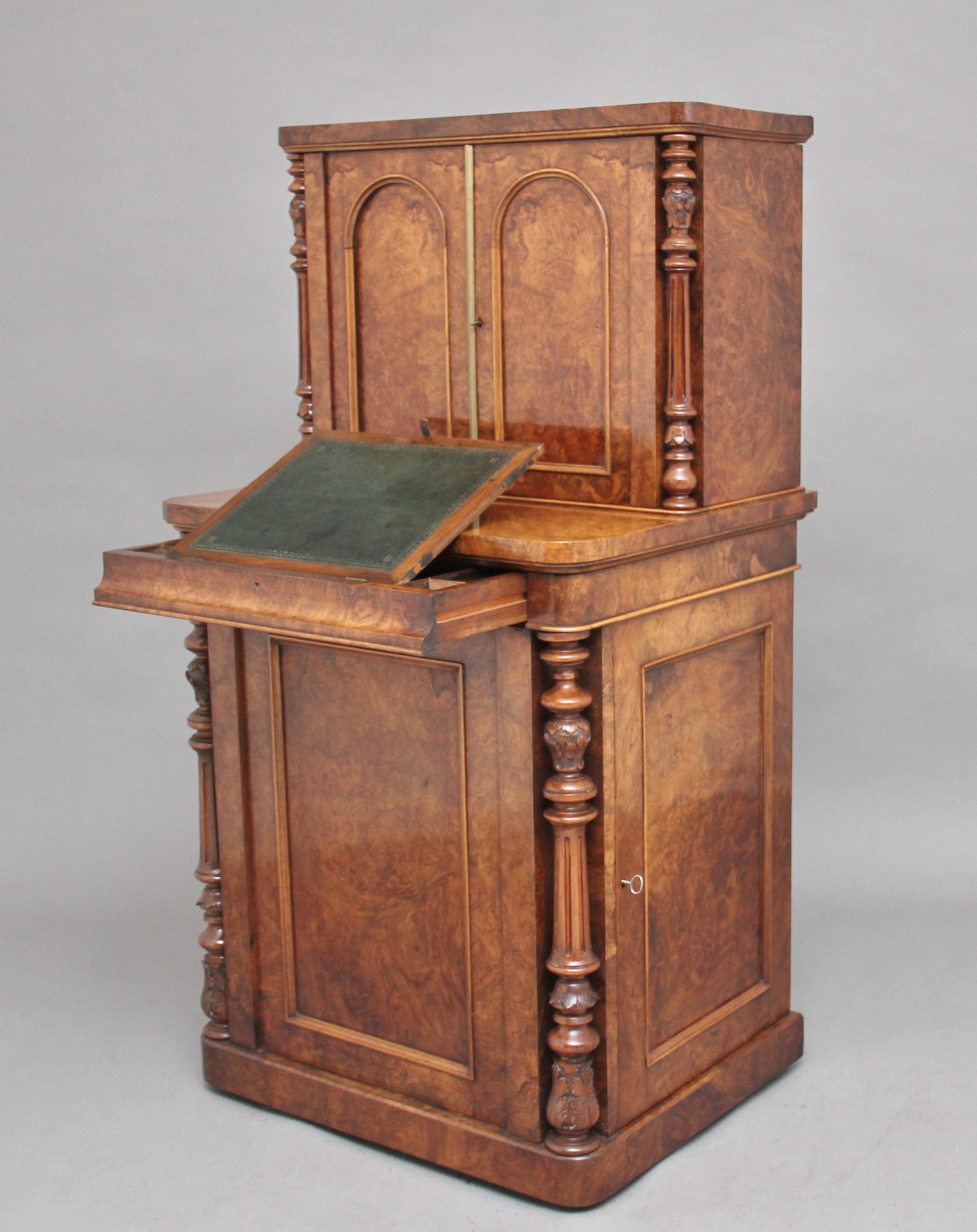 19th Century Burr Walnut Desk 11