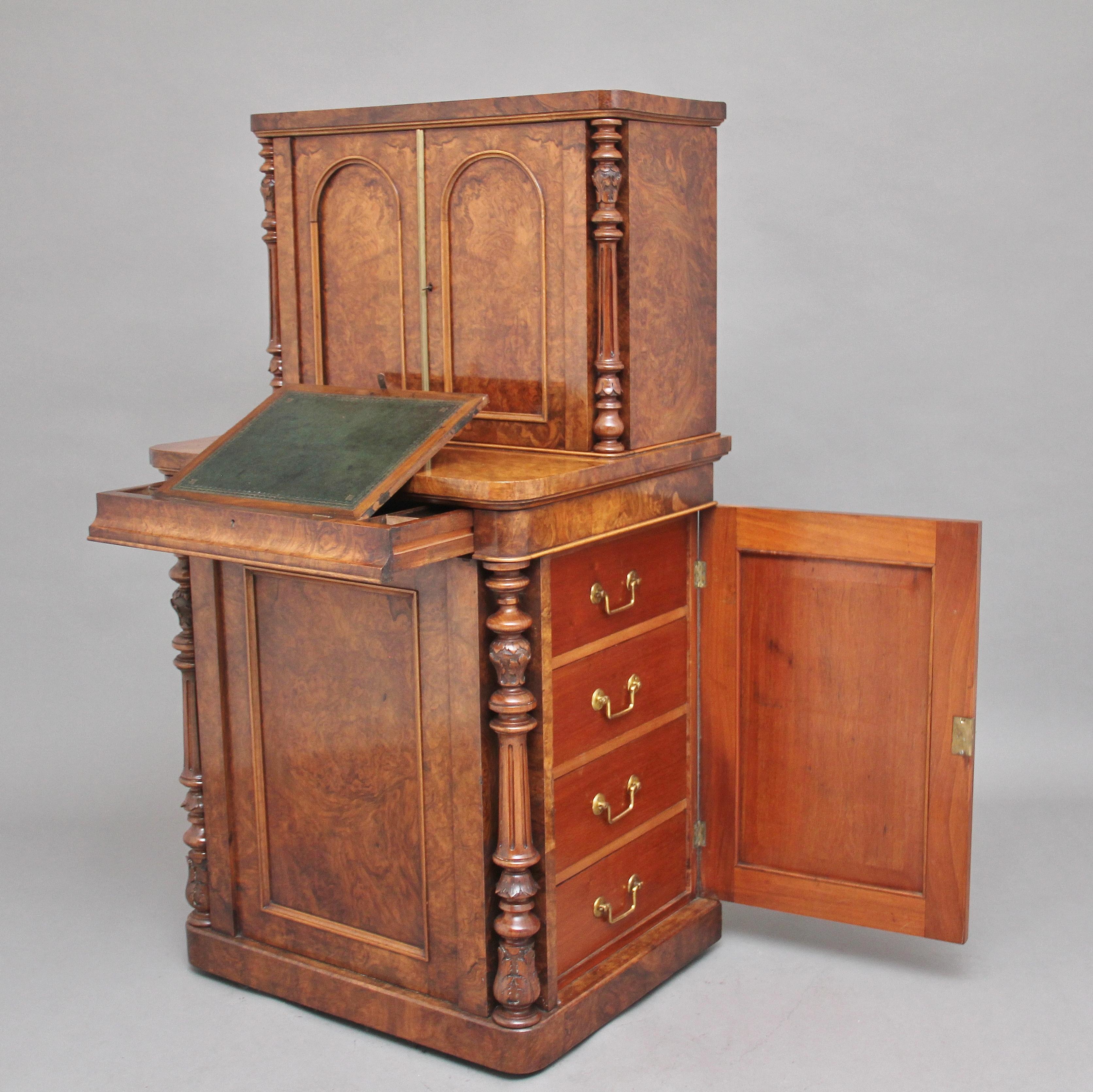 19th Century Burr Walnut Desk 12