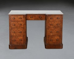 19th Century Burr Walnut Desk