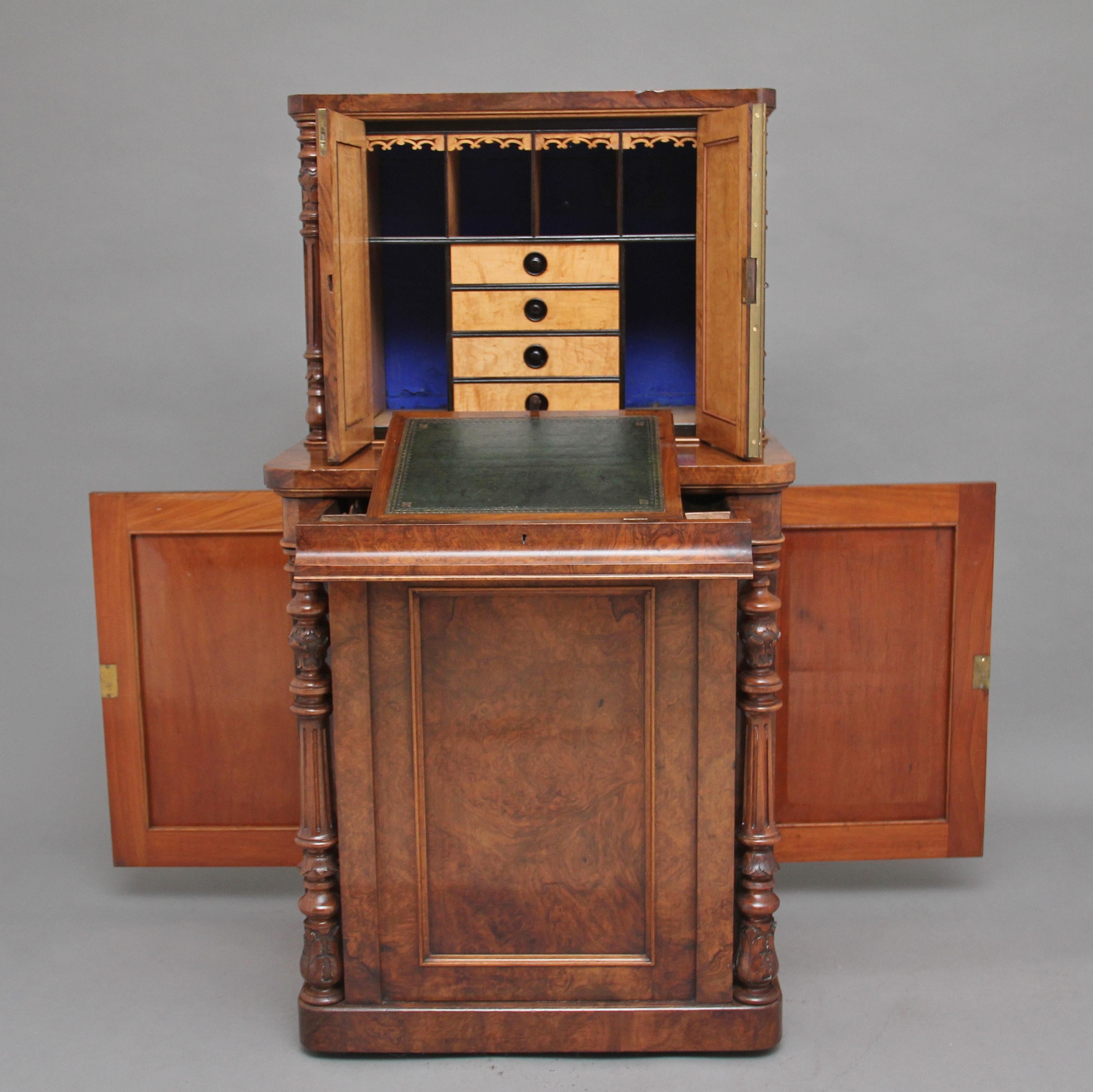 19th Century Burr Walnut Desk 2