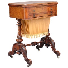 19th Century Burr Walnut Games Table