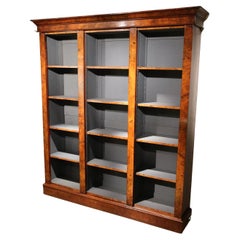 19th Century Burr Walnut open Bookcase