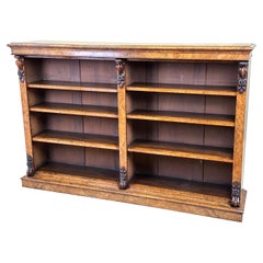 19th Century Burr Walnut Open Bookcase