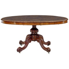 19th Century Burr Walnut Oval Breakfast Table
