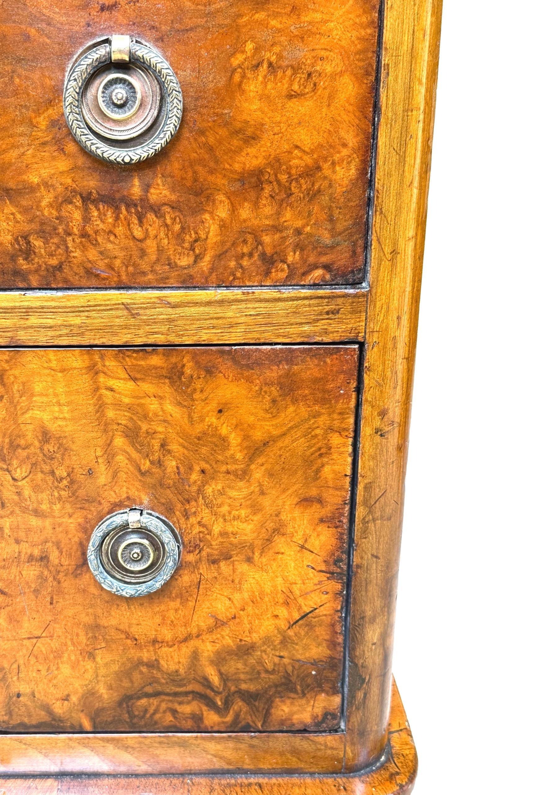 19th Century Burr Walnut Pedestal Desk 4