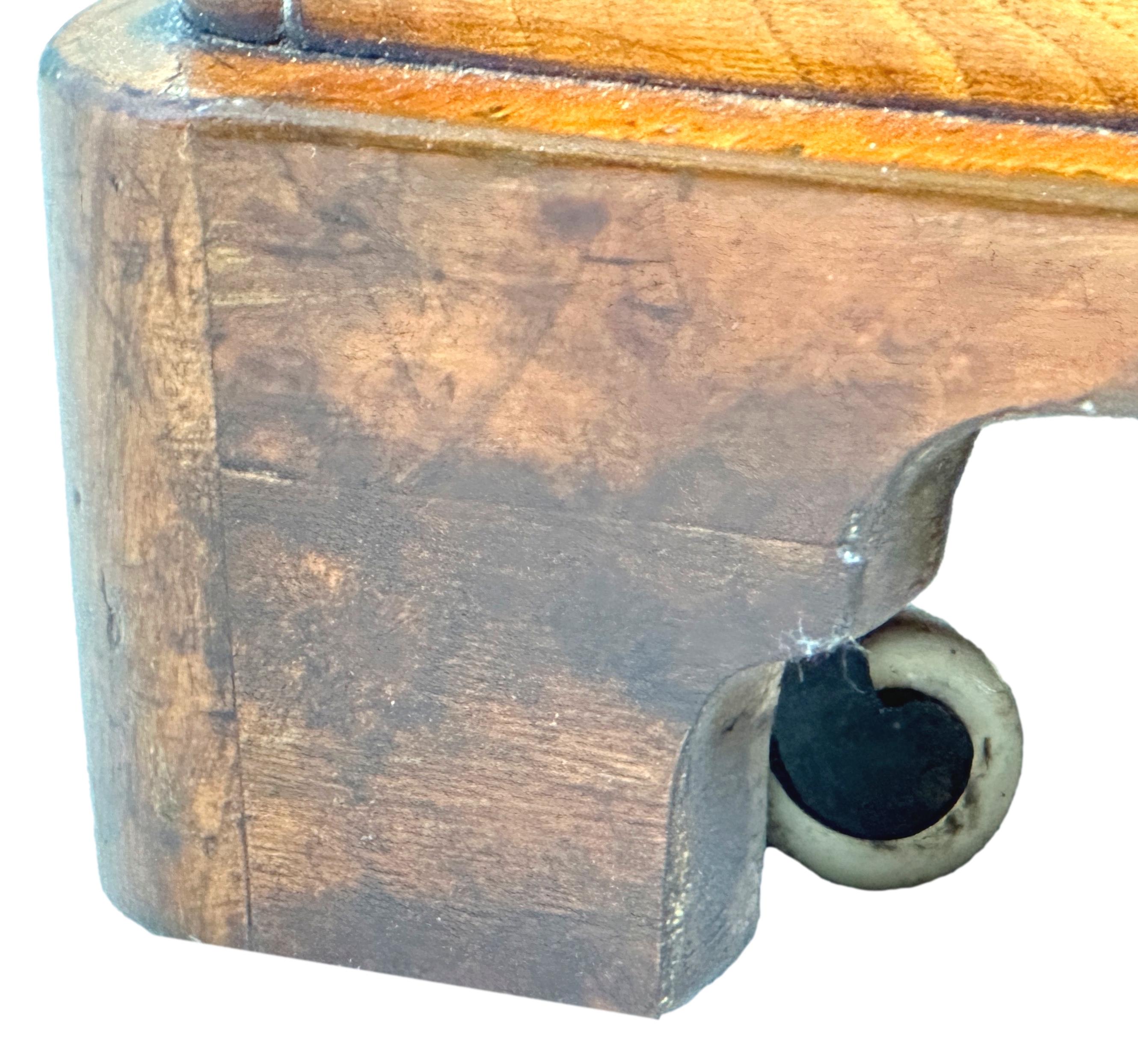 19th Century Burr Walnut Pedestal Desk 2