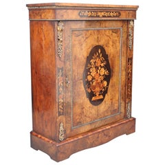 Antique 19th Century Burr Walnut Pier Cabinet