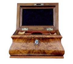 19th Century Burr Walnut Sewing Box