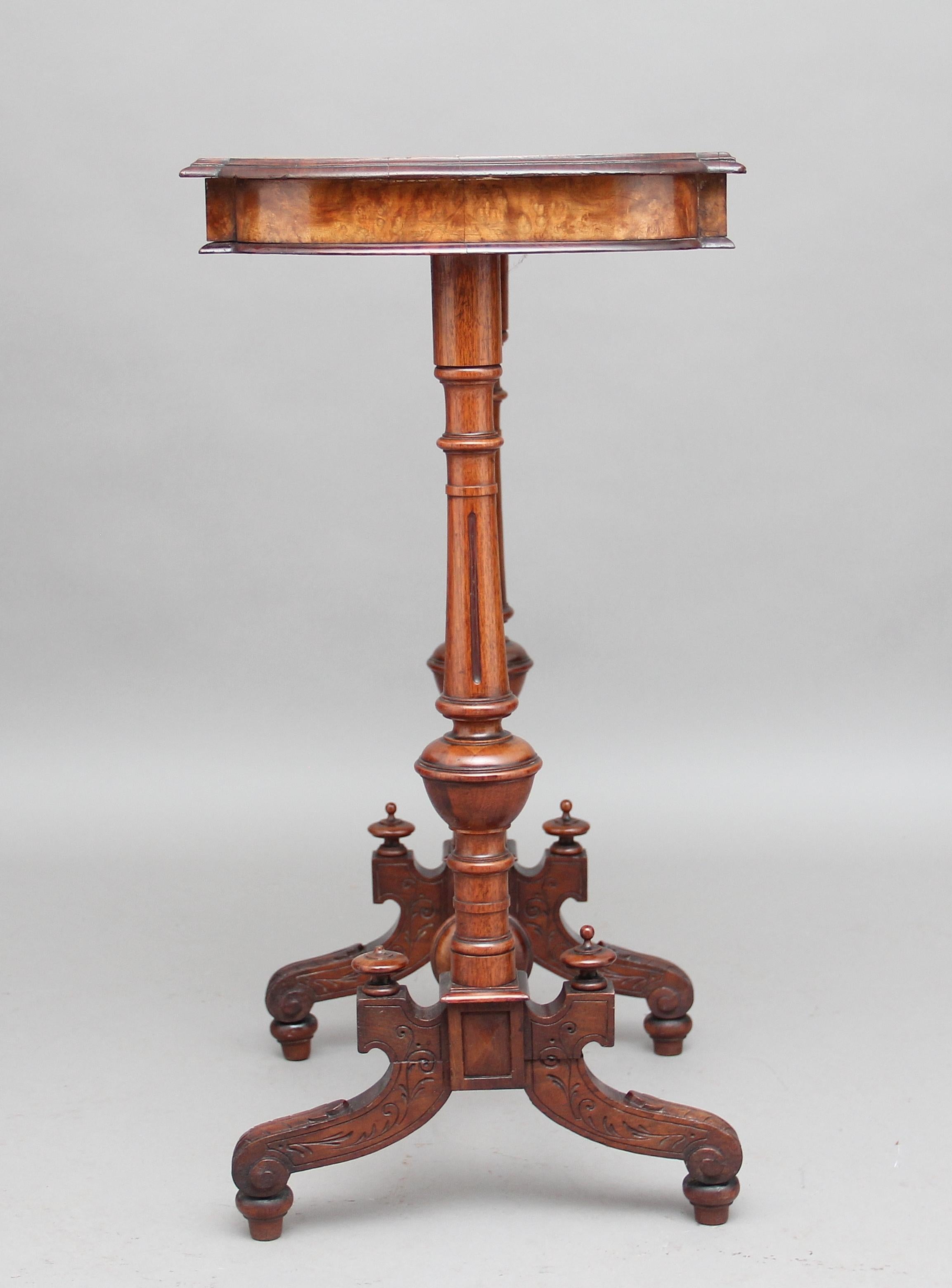 Late 19th Century 19th Century Burr Walnut Side Table