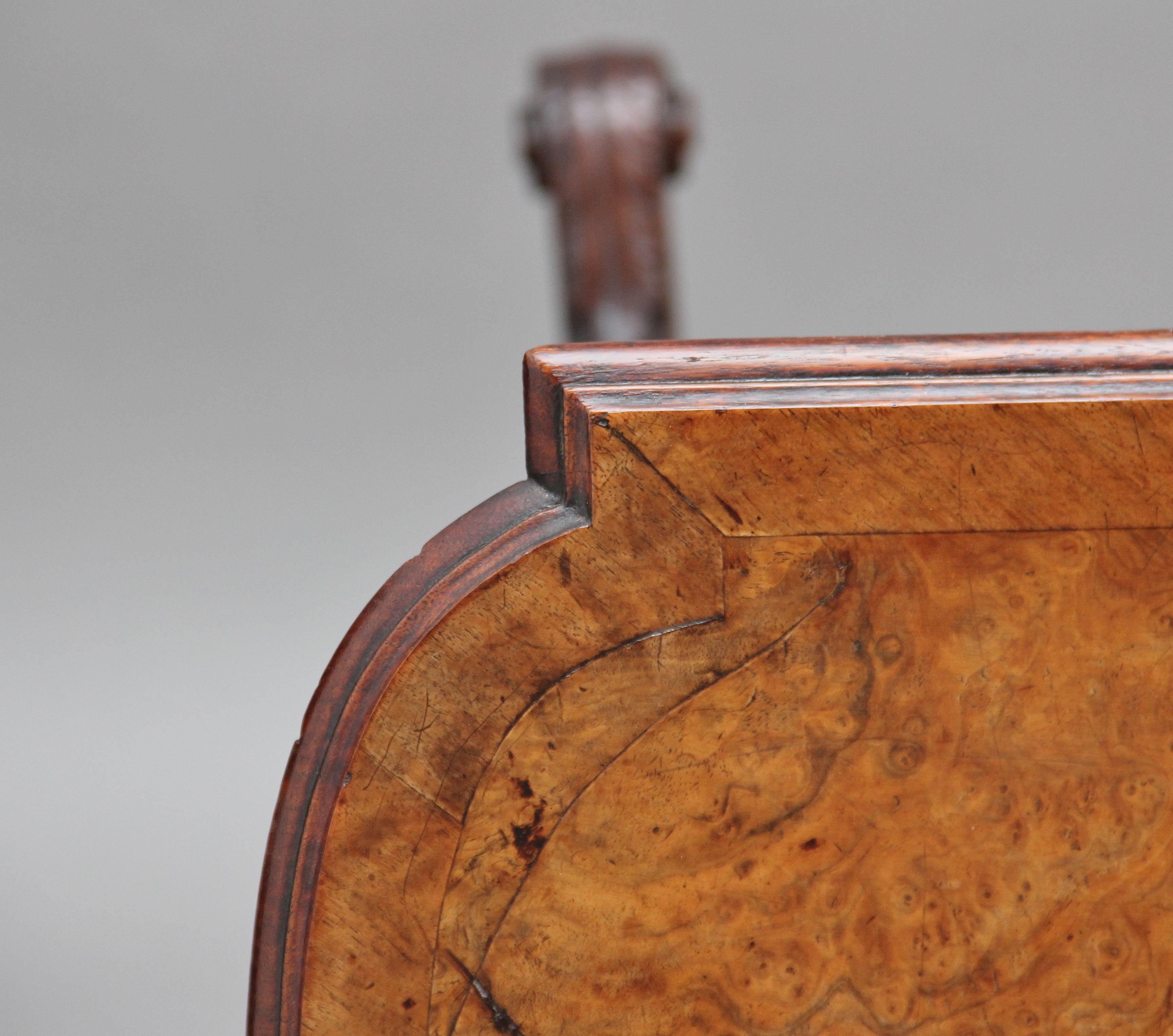 19th Century Burr Walnut Side Table 2