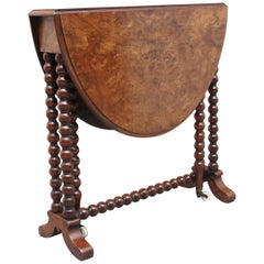 19th Century Burr Walnut Sutherland Table