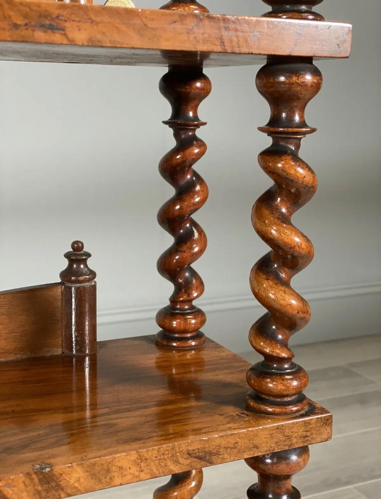 19th Century Burr Walnut Wall Hanging Shelves In Good Condition For Sale In Accrington, GB