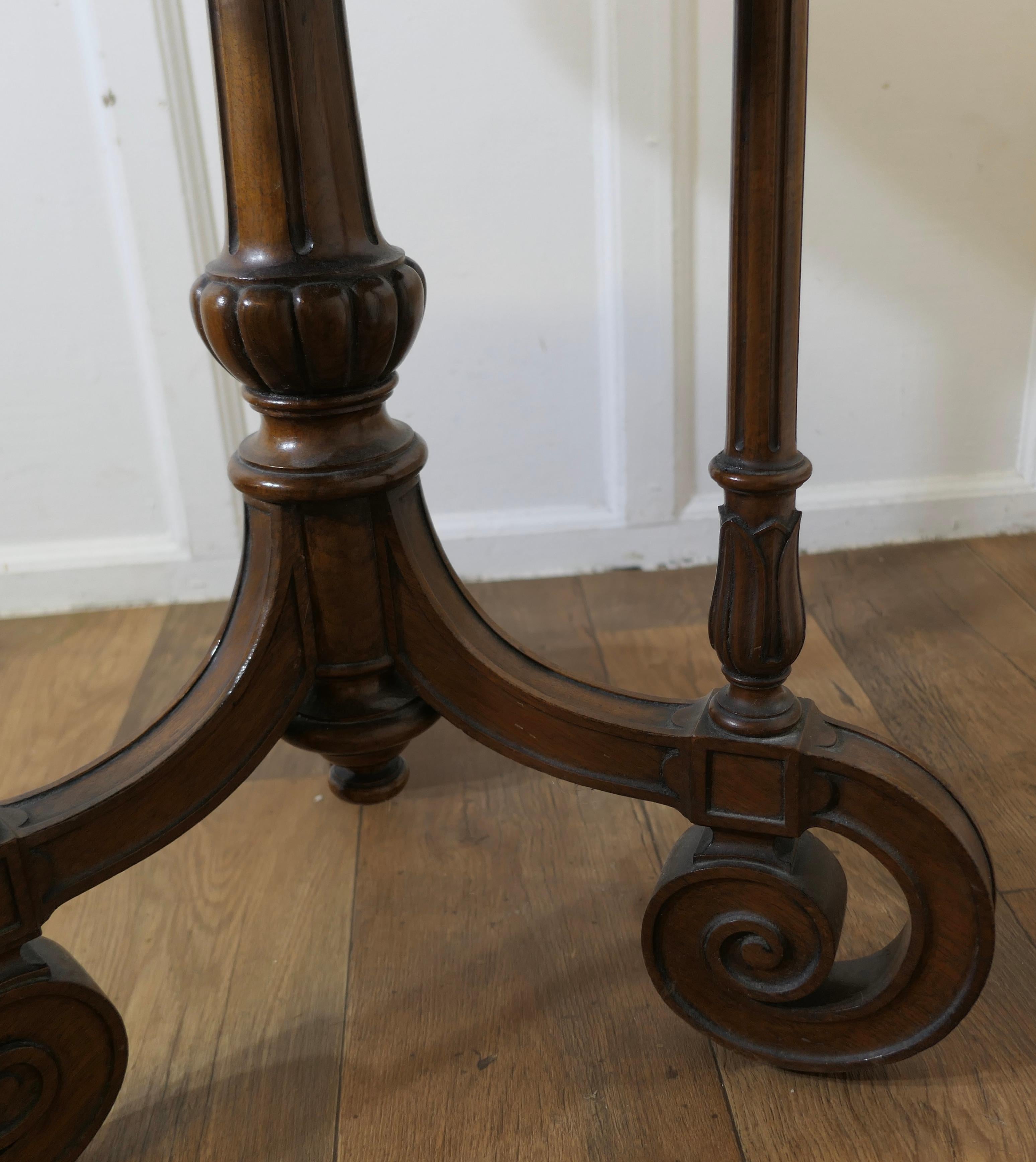 19th Century Burr Walnut Wine Table For Sale 4