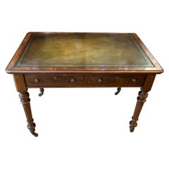19th Century Burr Walnut Writing Table / Desk