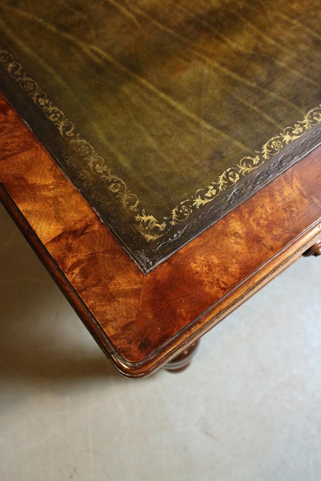 English 19th Century  Burr Walnut  Writing Table