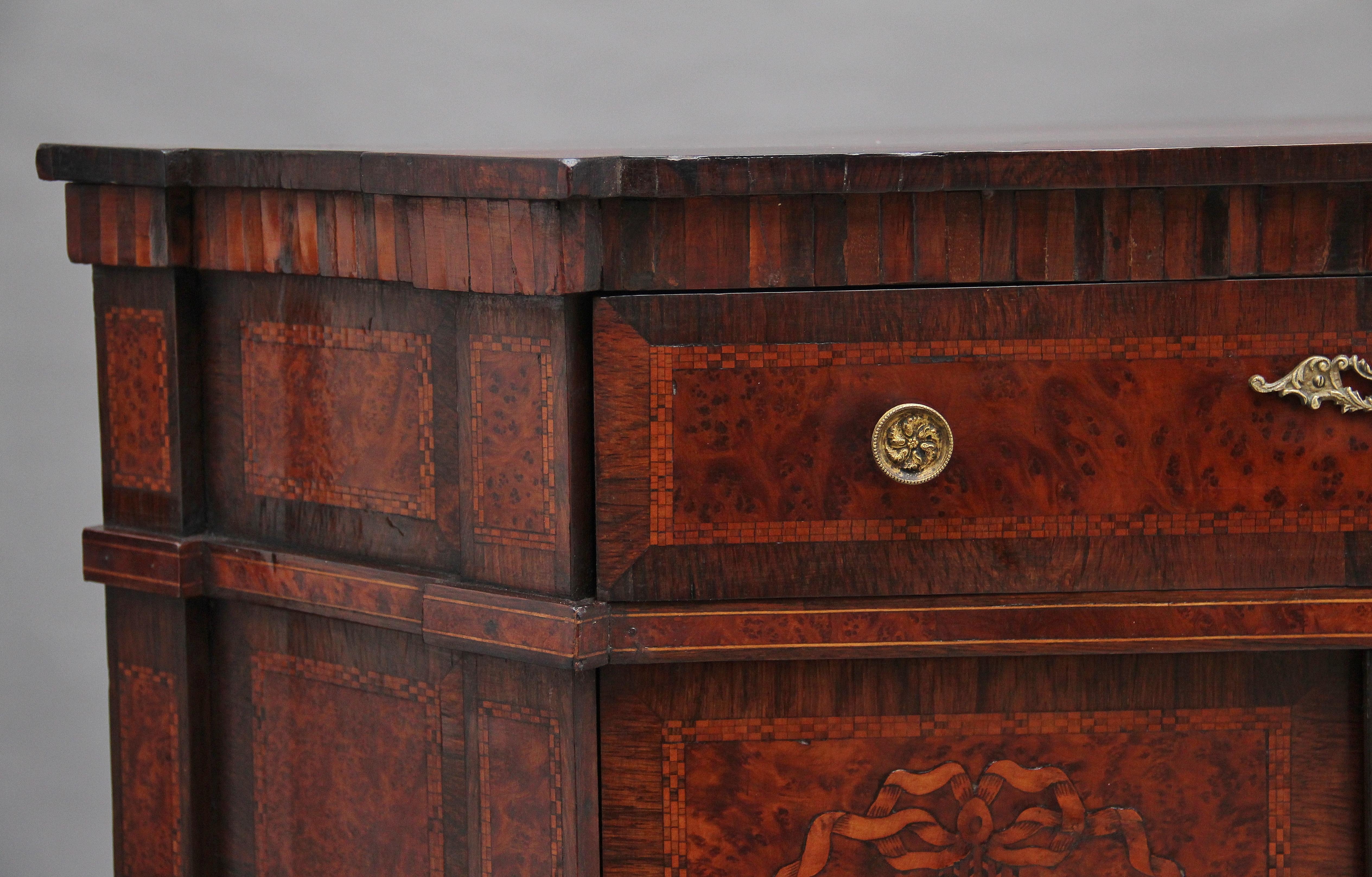 19th Century Burr Yew Wood and Inlaid Corner Cabinet 6