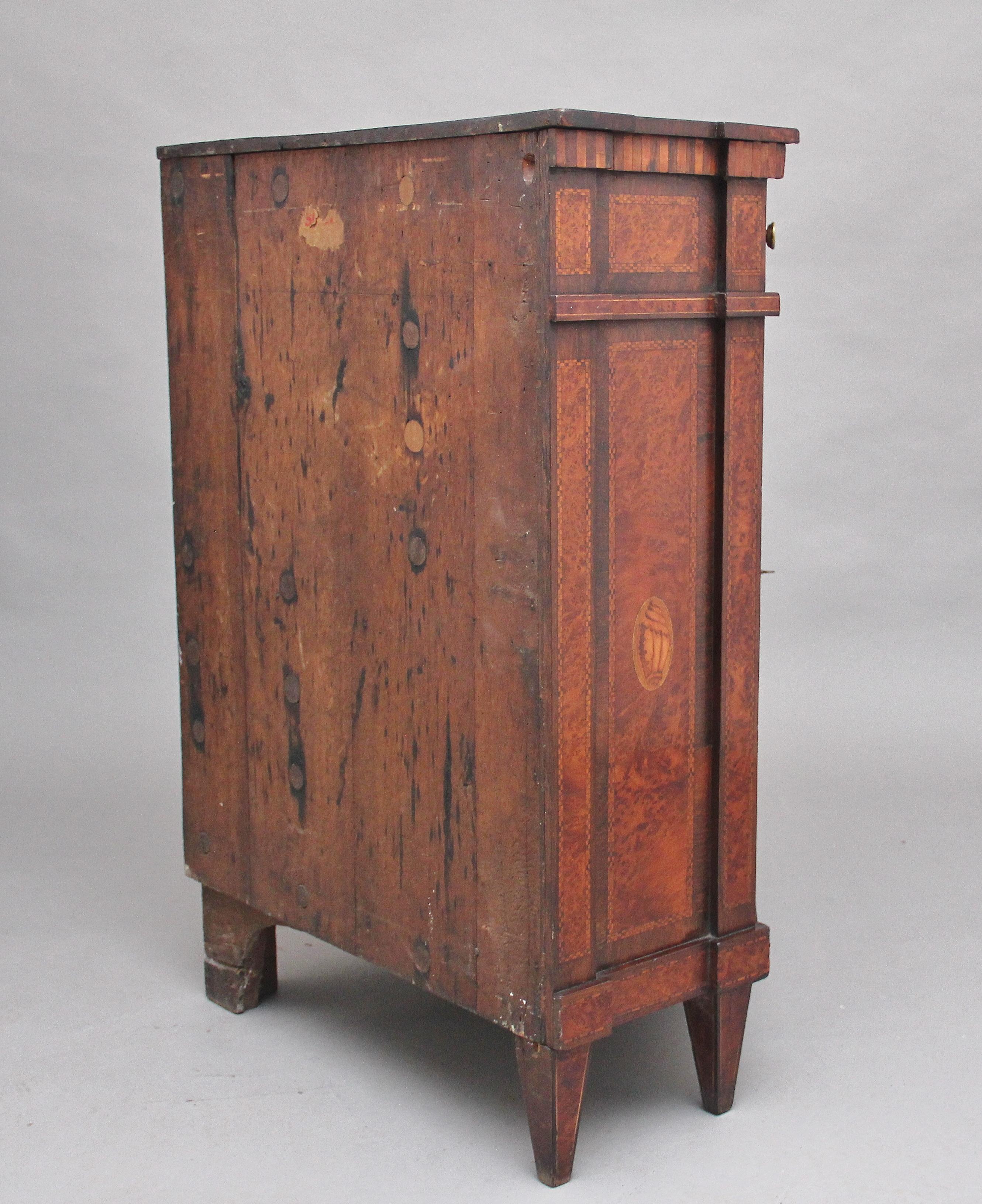 19th Century Burr Yew Wood and Inlaid Corner Cabinet 1