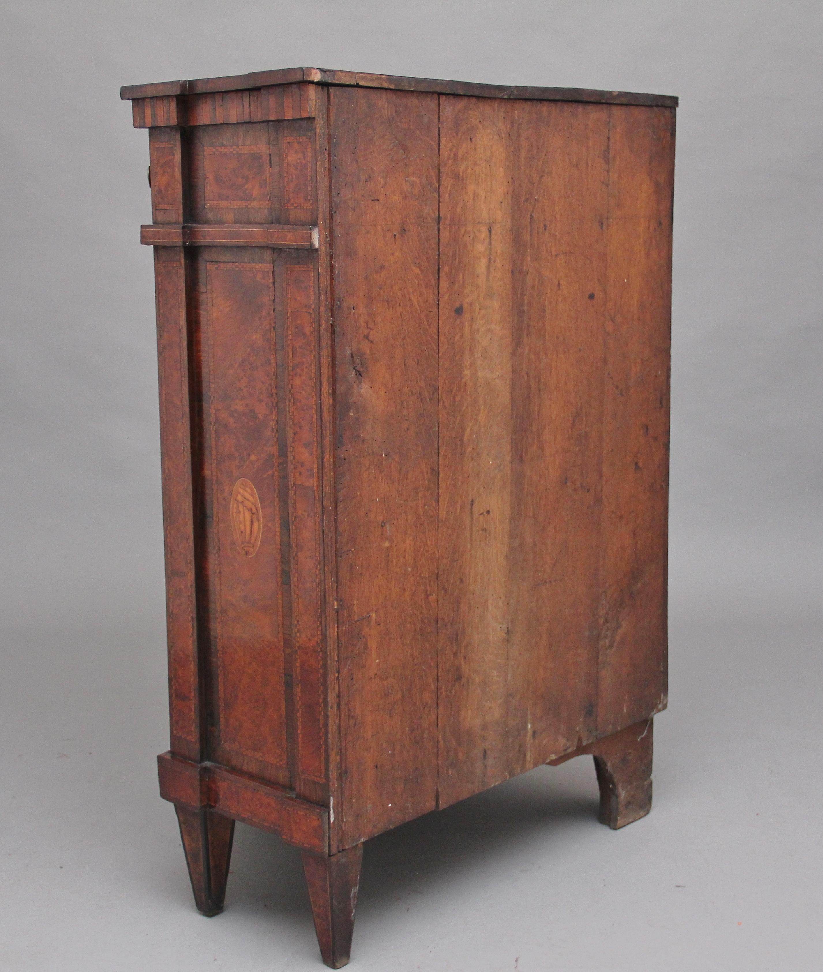 19th Century Burr Yew Wood and Inlaid Corner Cabinet 3