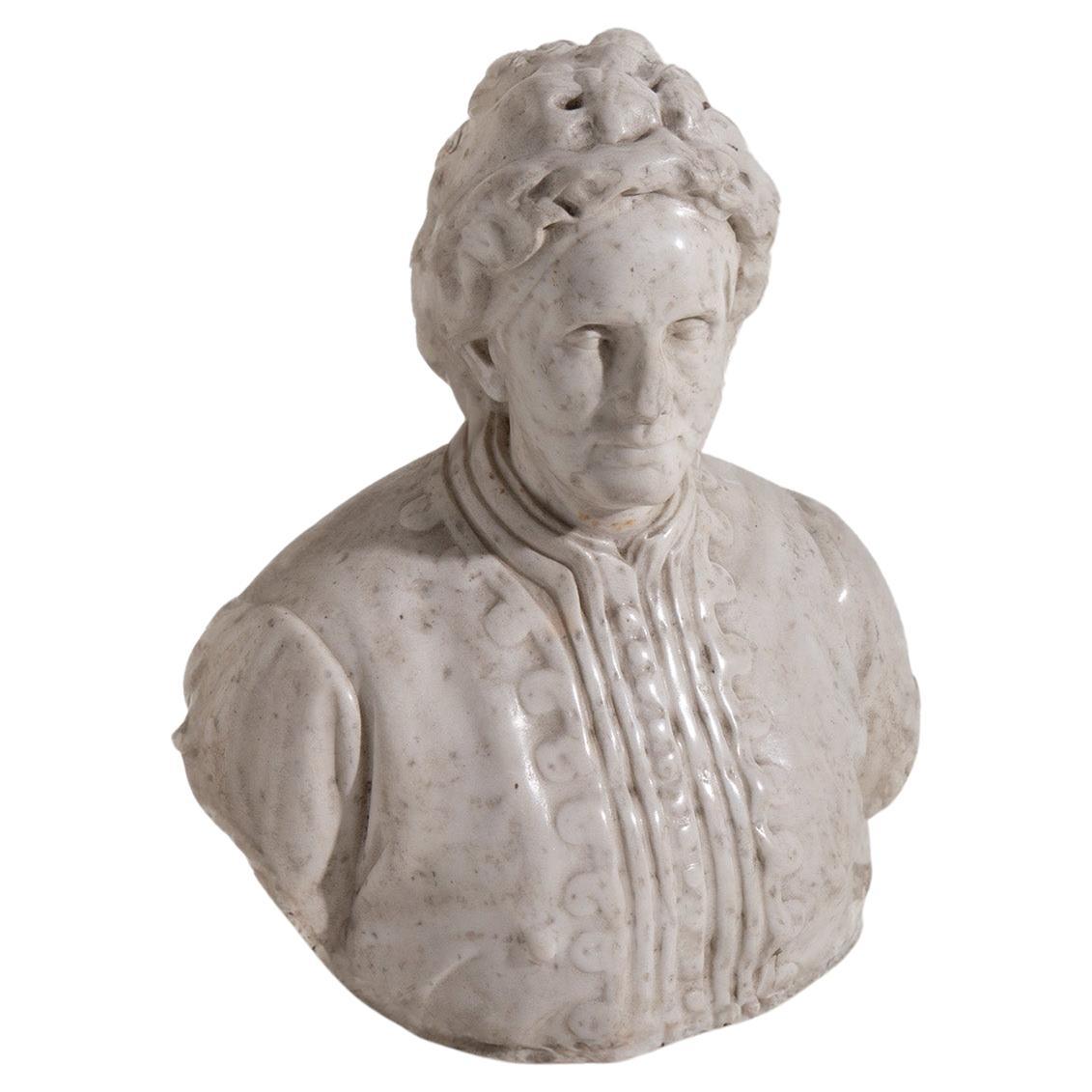 Sculpture Italienne 19ème siècle buste en marbre