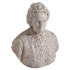 Escultura italiana del siglo XIX busto en mármol