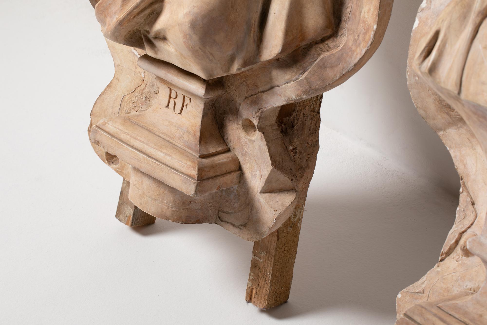Intonaco Stampo per busto del XIX secolo raffigurante l'effigie della Repubblica Francese - 