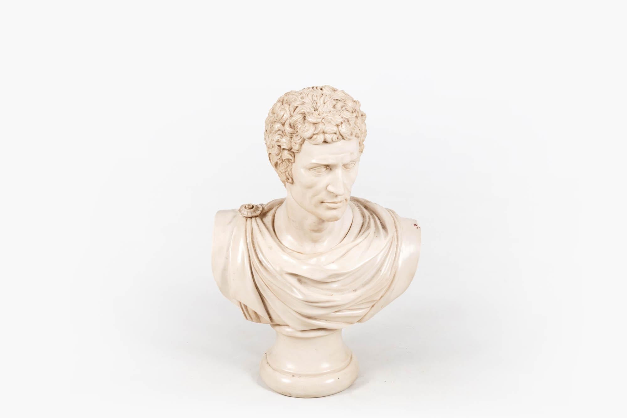 Neoclassical 19th Century Bust of Nobleman