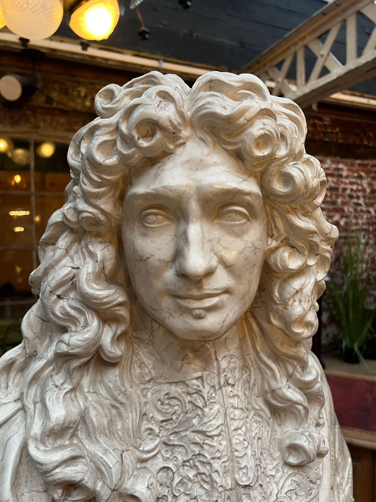19th Century Bust of Jean-Baptiste Colbert after Coysevox In Good Condition For Sale In TOURCOING, FR