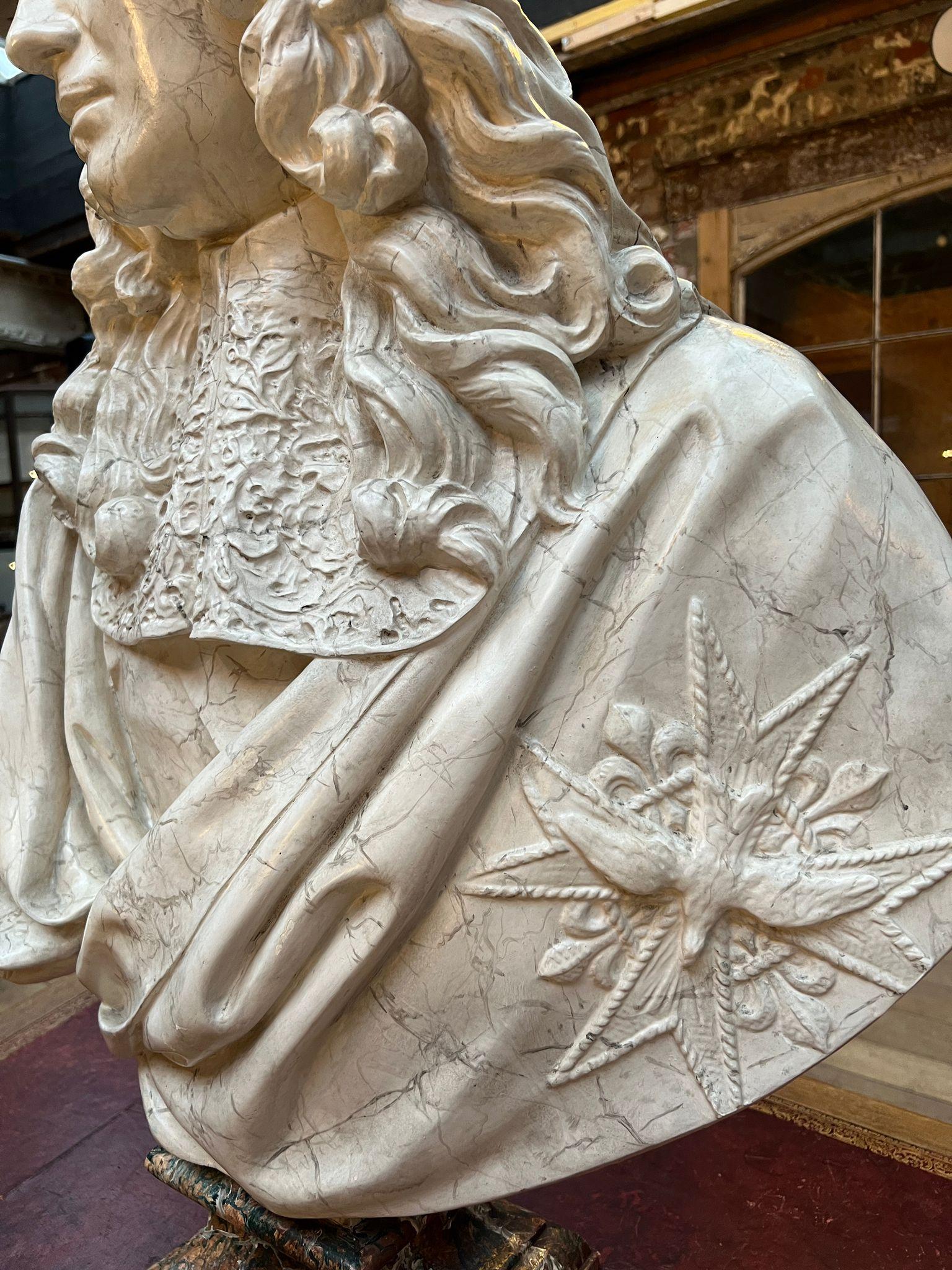 19th Century Bust of Jean-Baptiste Colbert after Coysevox For Sale 2