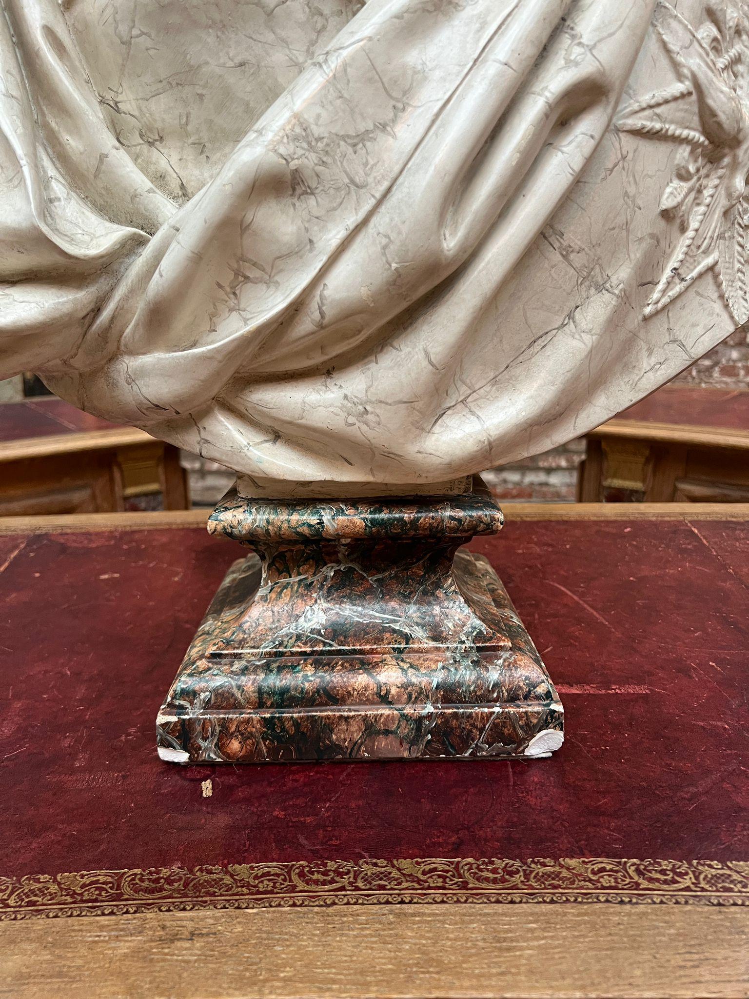 19th Century Bust of Jean-Baptiste Colbert after Coysevox For Sale 3