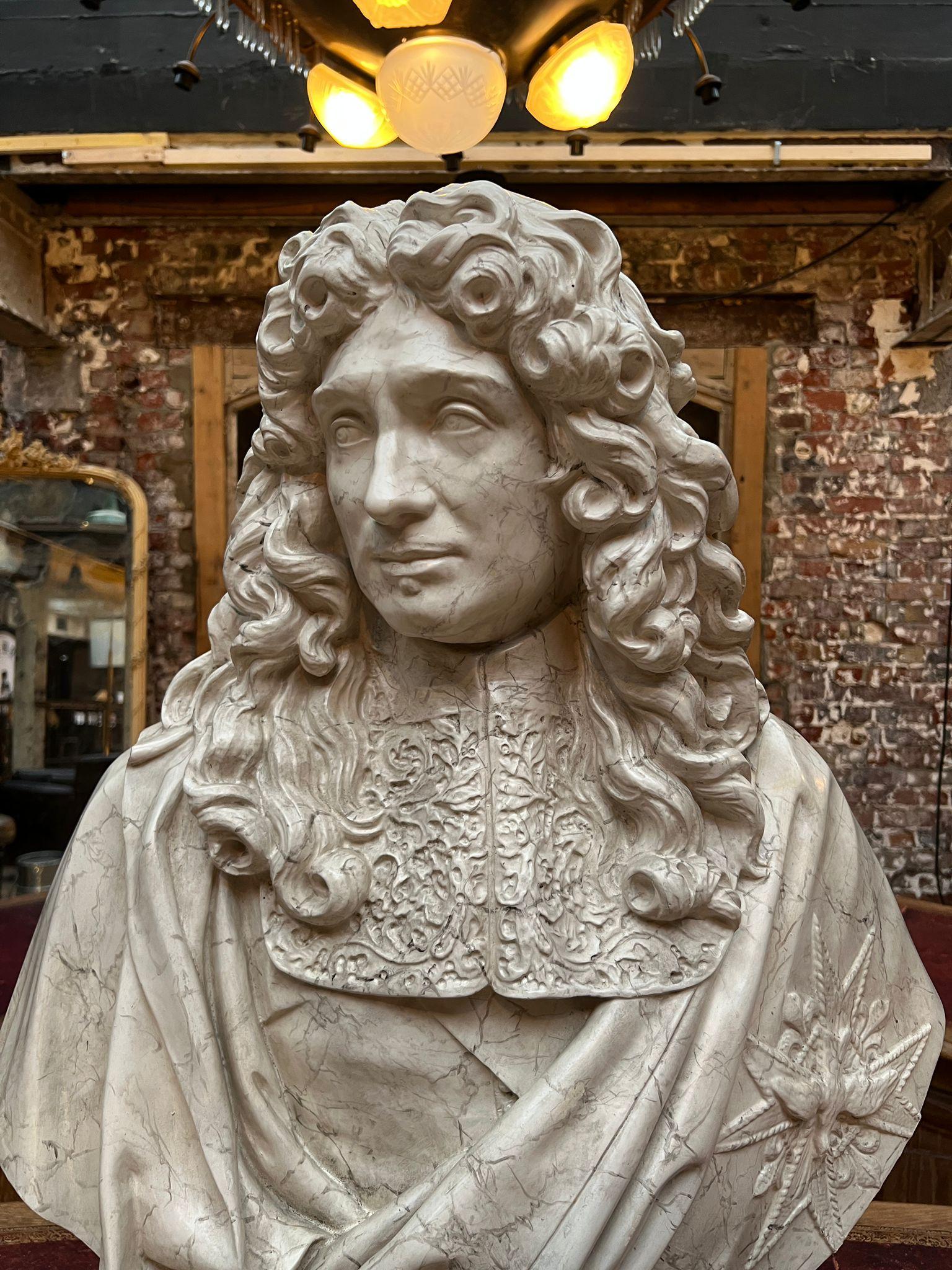 19th Century Bust of Jean-Baptiste Colbert after Coysevox For Sale 4