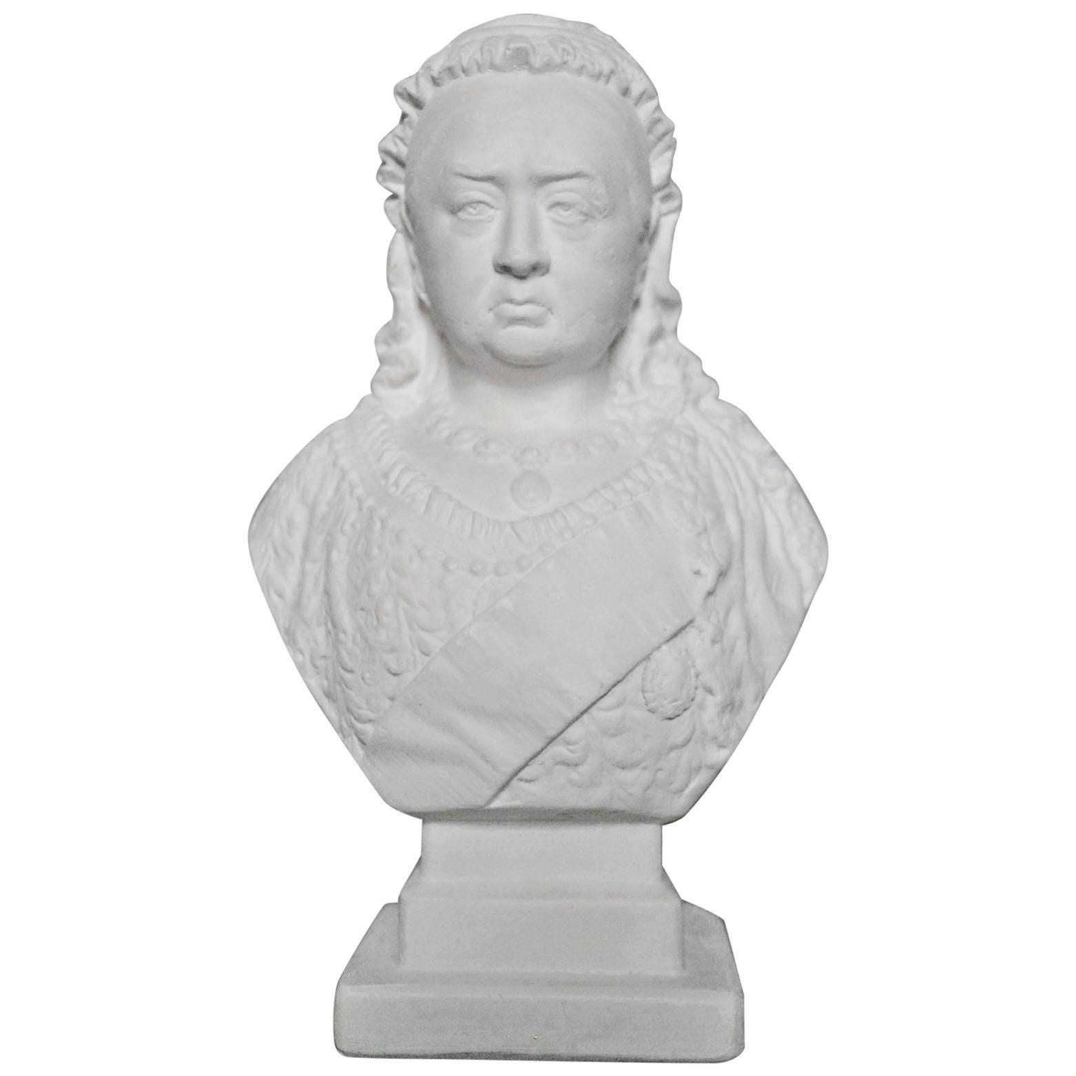 19th Century Bust of Queen Victoria by Robinson 
Leadbeater For Sale