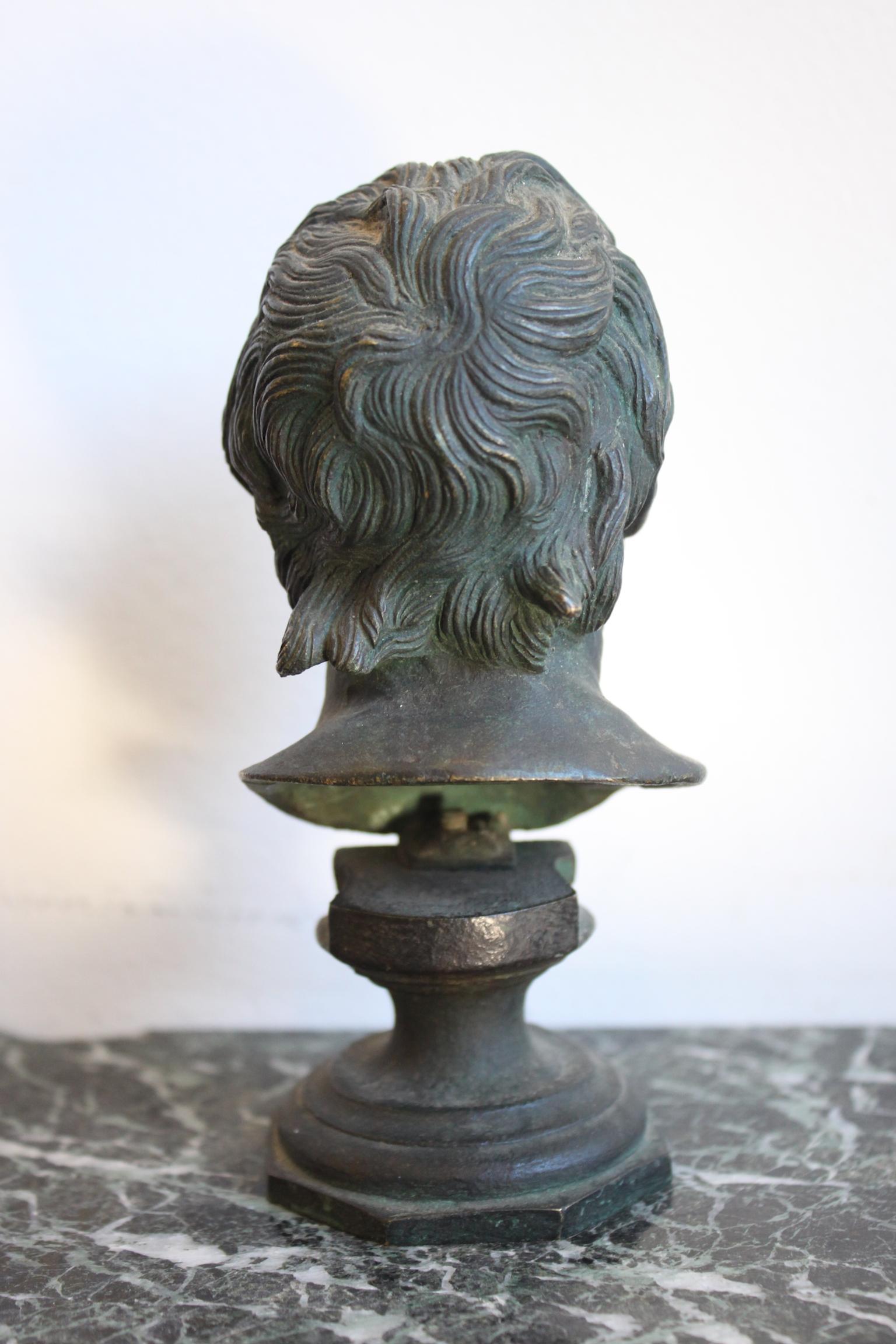 Patinated 19th Century Bust of Seneca