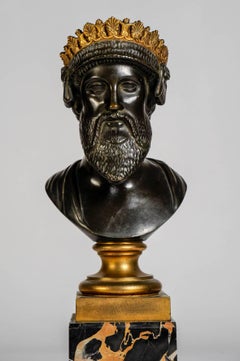 19th Century Buste of a Grec Philosophe