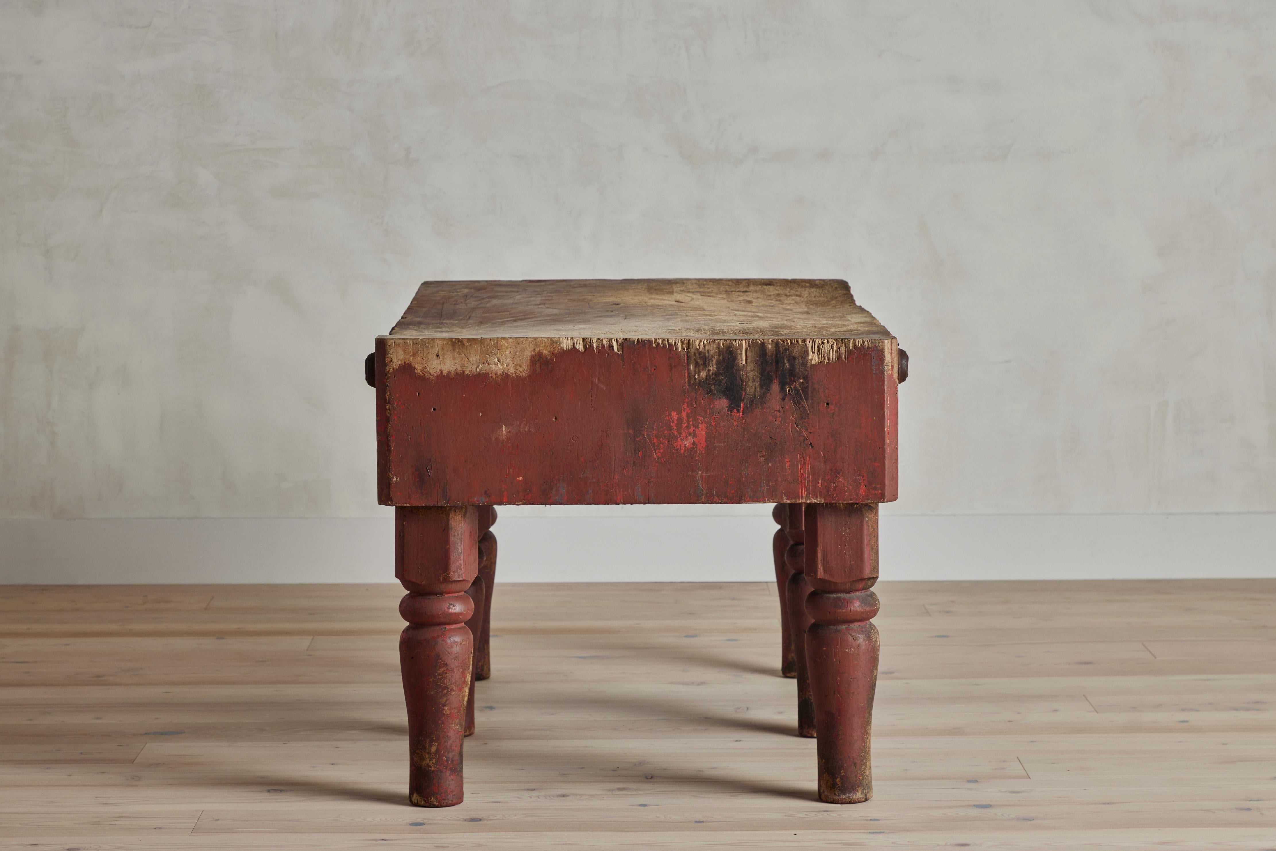 19th Century Butcher Block For Sale at 1stDibs