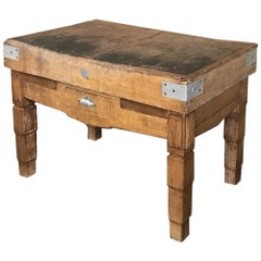 Used 19th Century Butcher Block Table