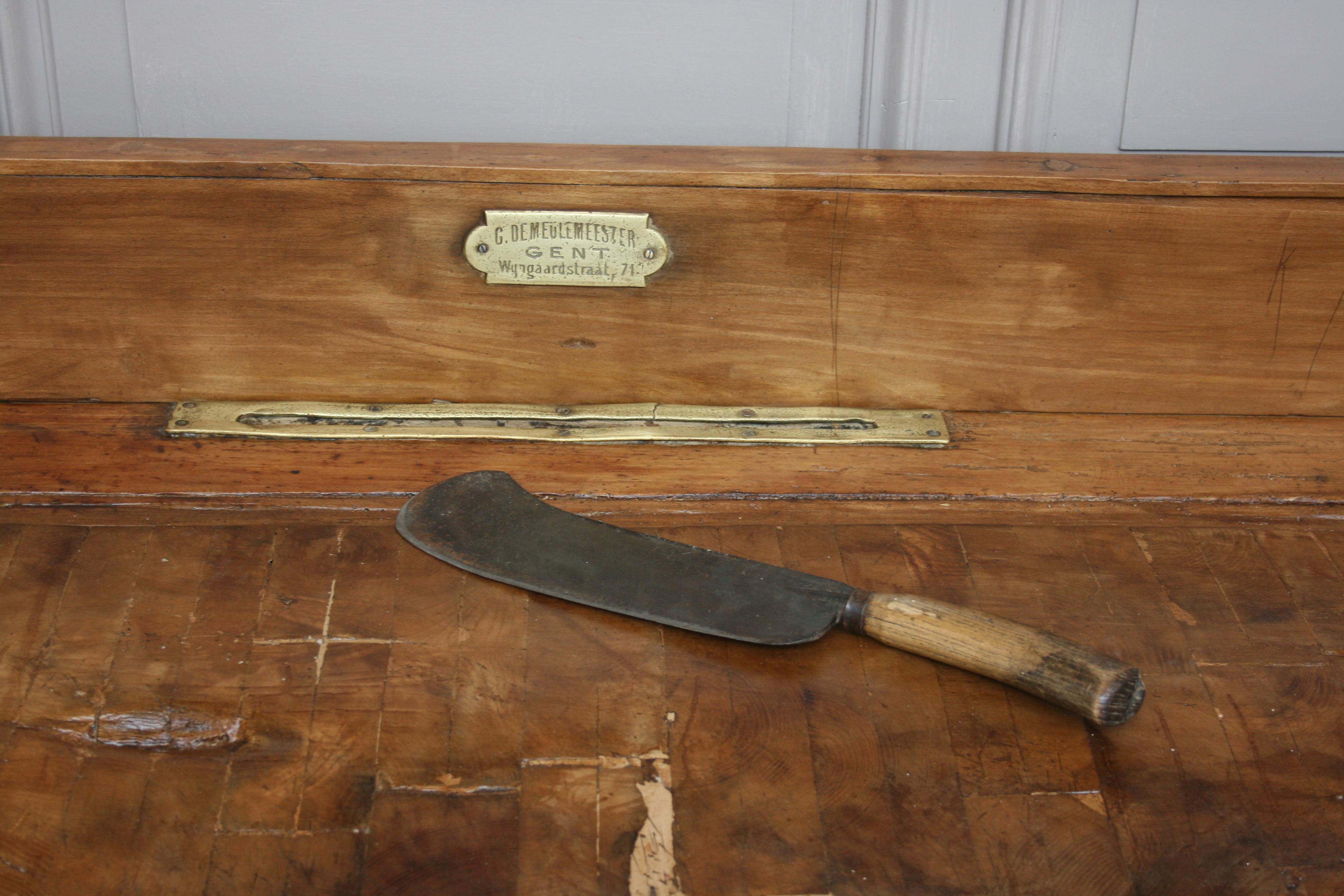 19th Century Butcher Block Table from Belgium 10