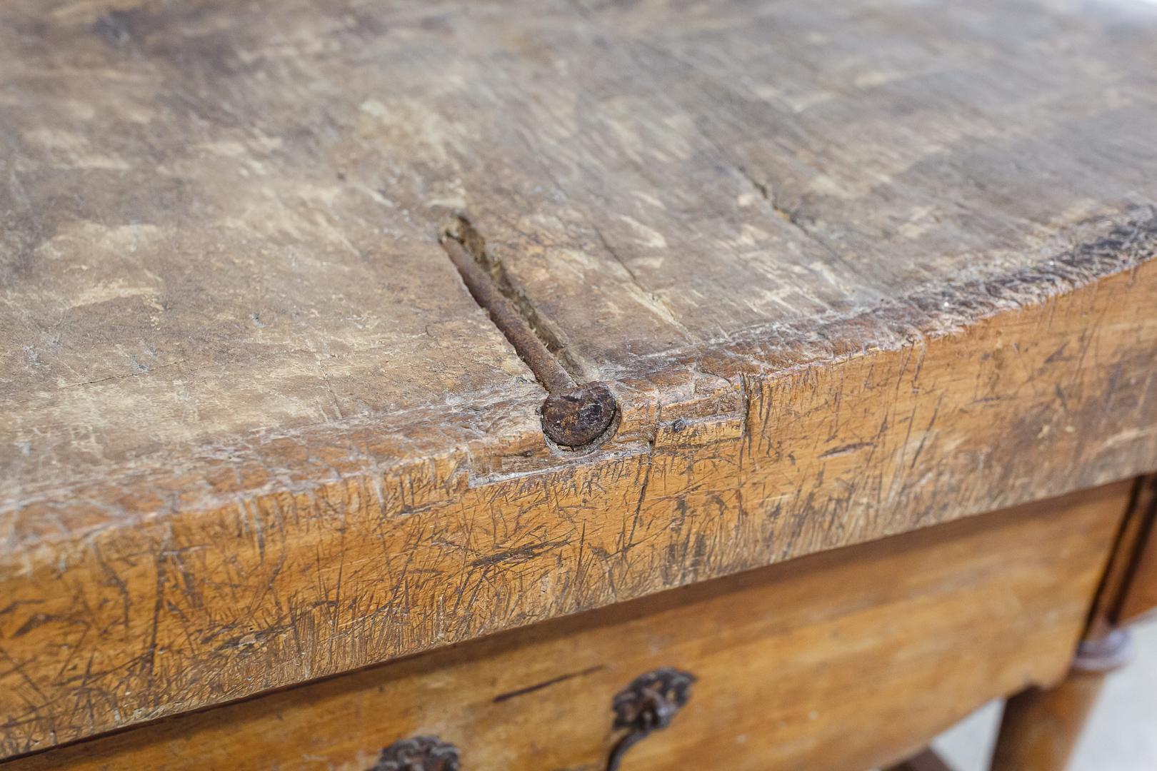 French 19th Century Butchers Block