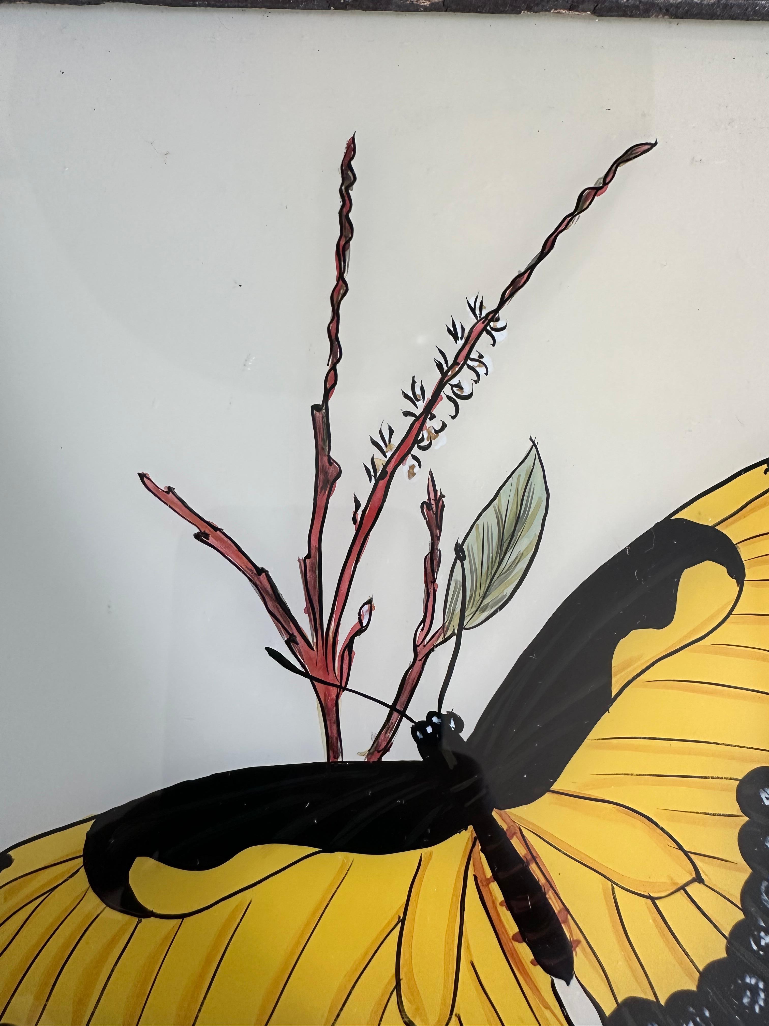 Dipinto a mano Illustrazione di farfalle del XIX secolo: Eleganza dell'arte entomologica in vendita