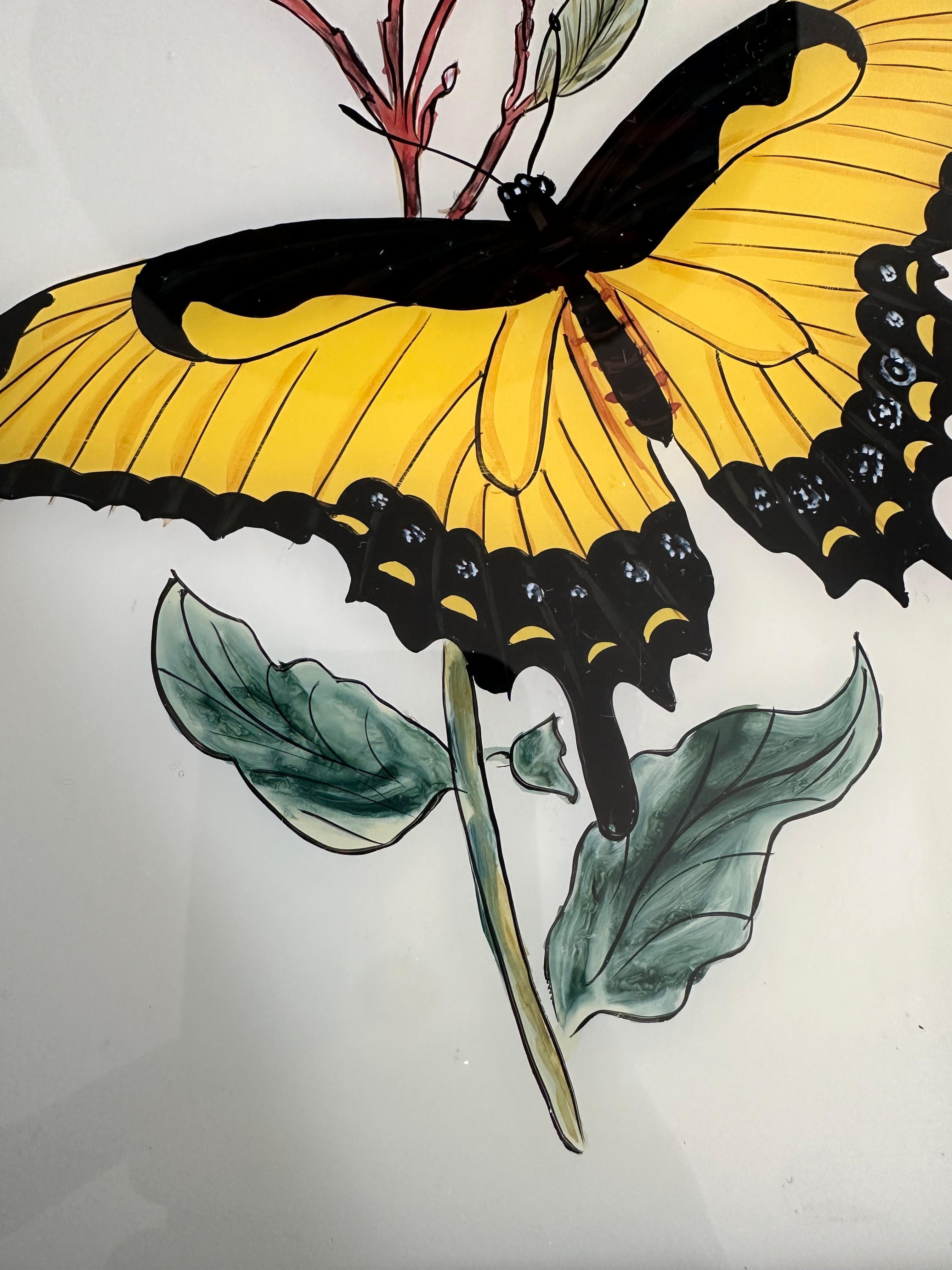 Illustrazione di farfalle del XIX secolo: Eleganza dell'arte entomologica in vendita 1